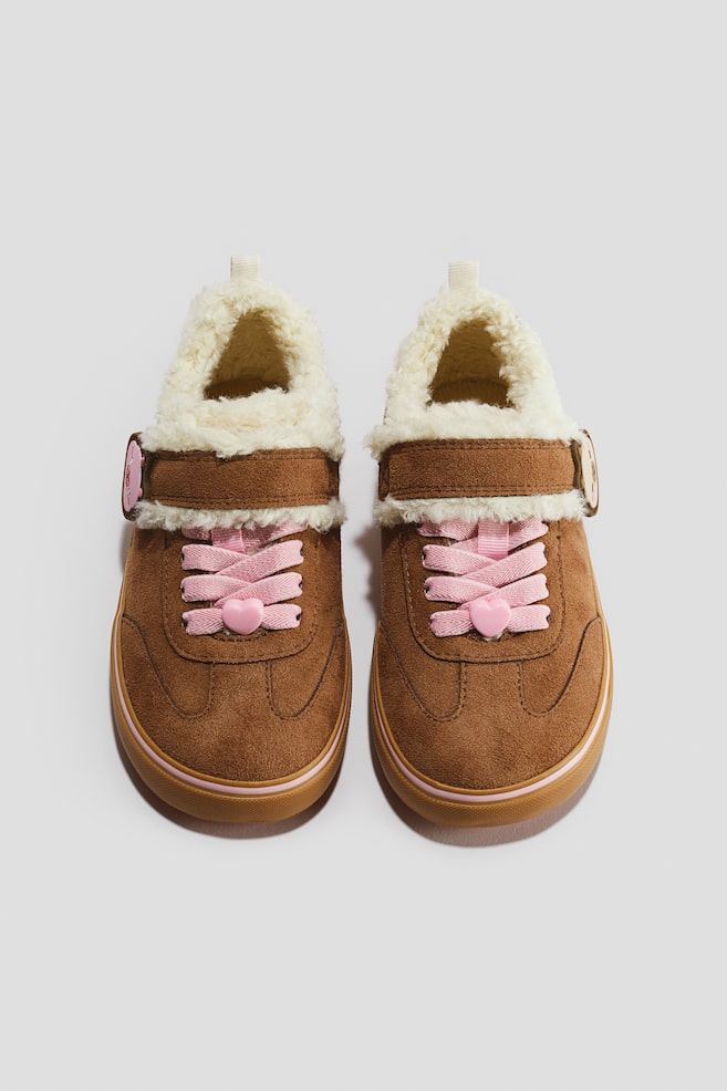 Warm-lined barefoot trainers - Beige/CapyFun - 1