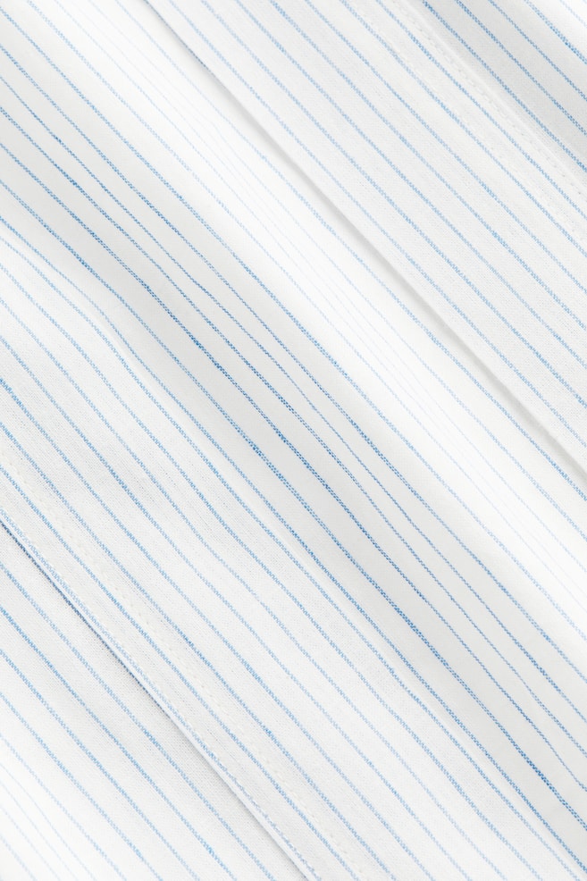 Vestaglia in misto lino - Bianco/blu righe/Bianco/beige righe - 5