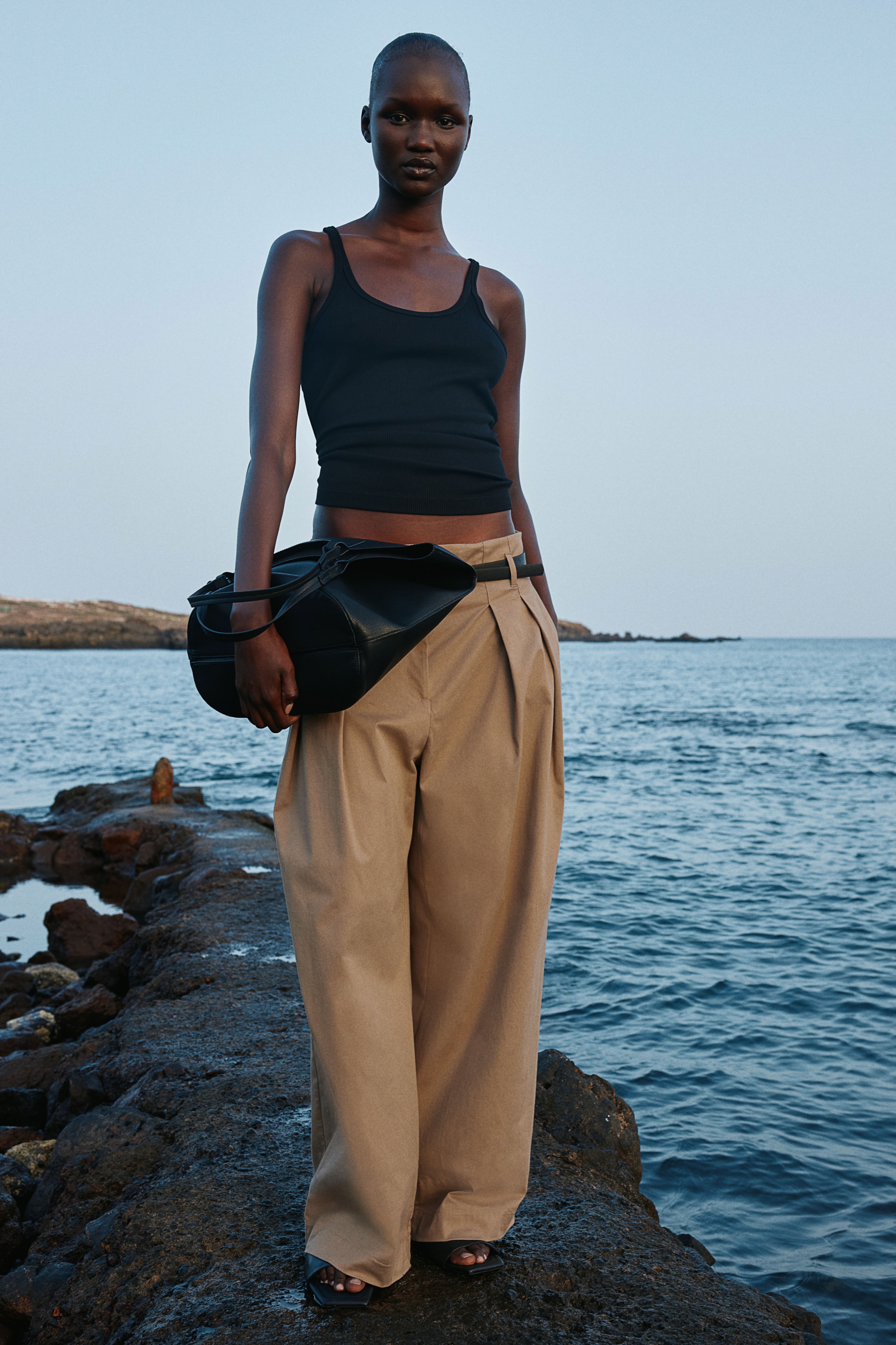 Wide Belted Pants