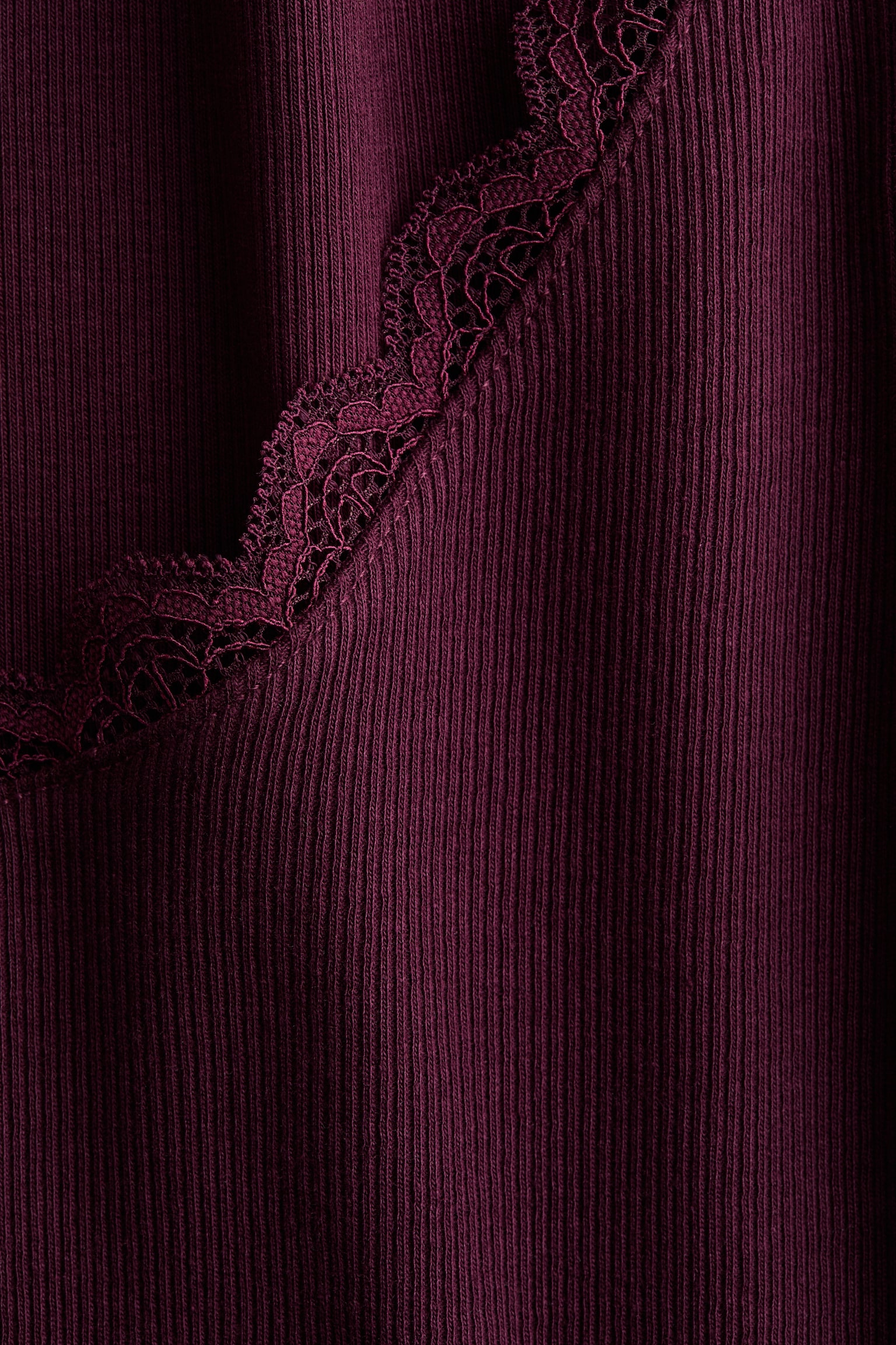 Tričko z rebrovaného úpletu - Burgundská červená/Biela/Ružová - 5