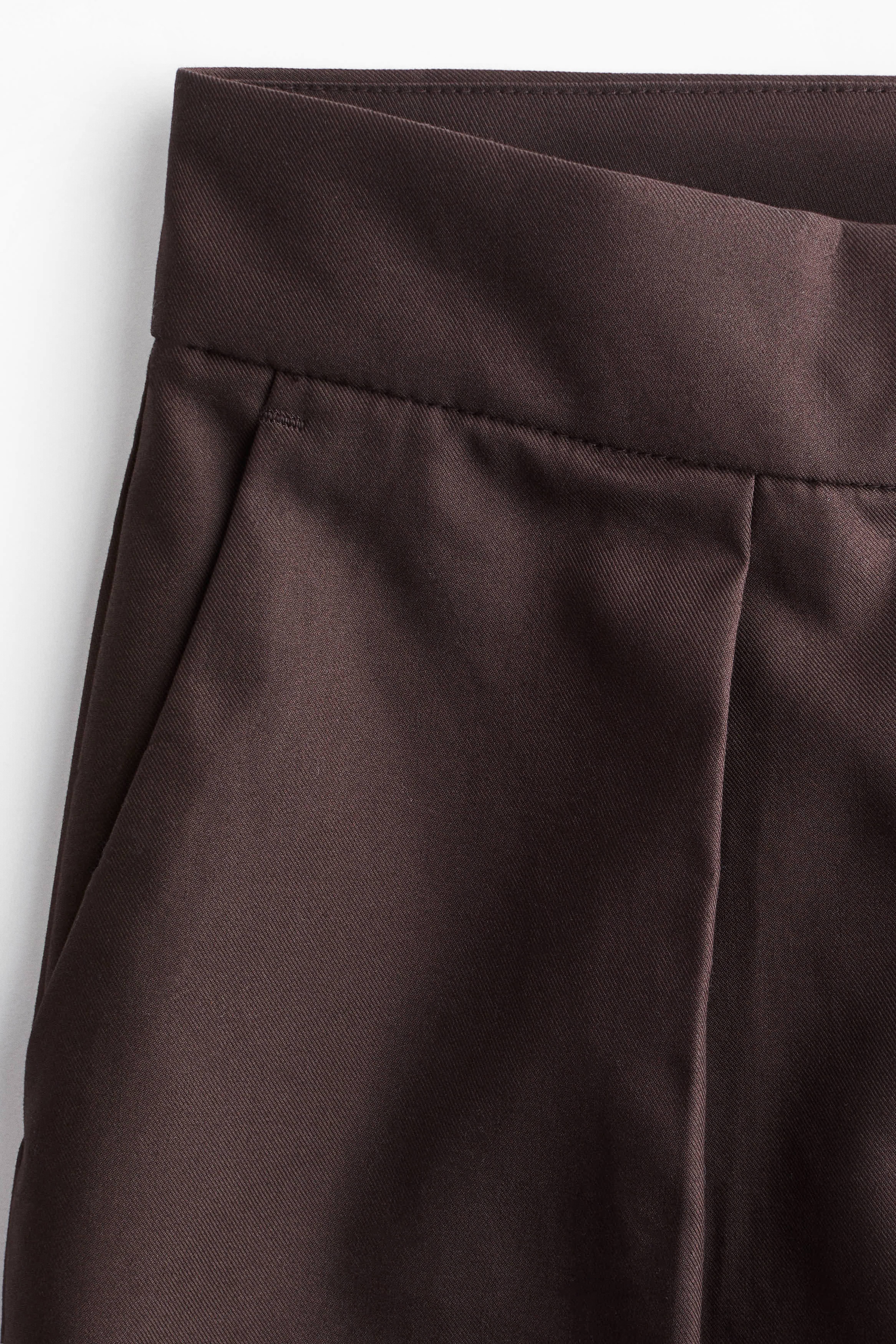 Wide twill trousers