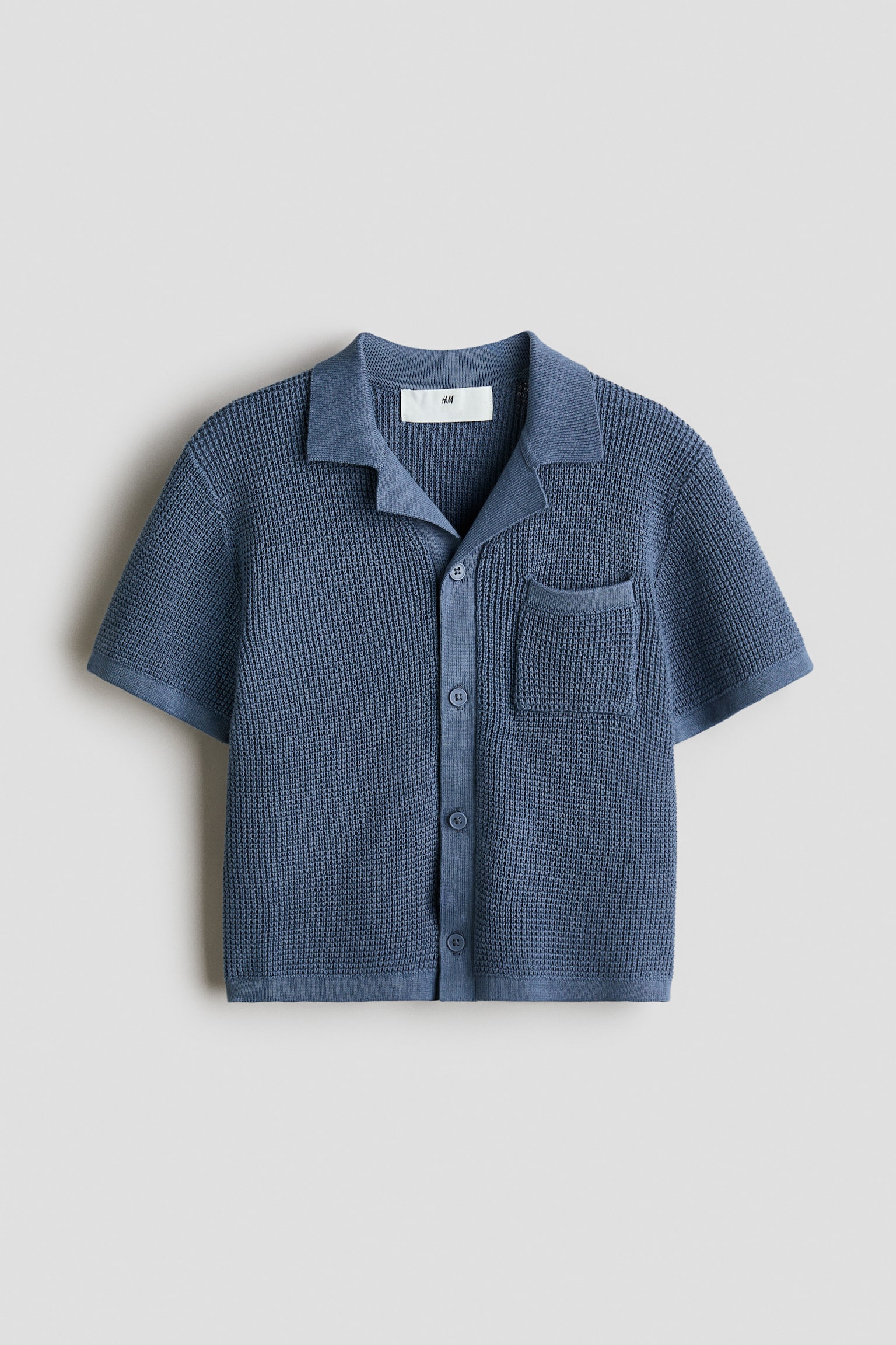 Knitted resort shirt - Blue/Red - 1