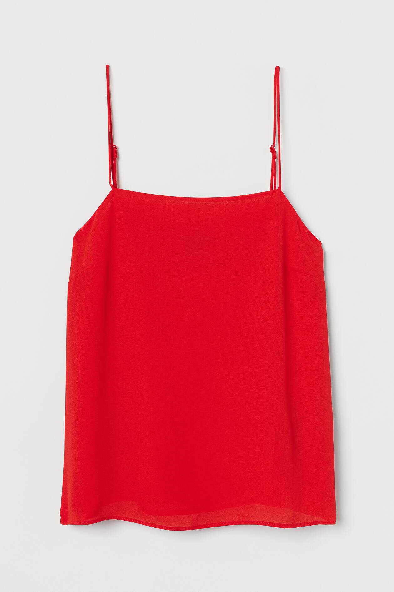 Crêped Camisole Top - Sleeveless - Red - Ladies | H&M US