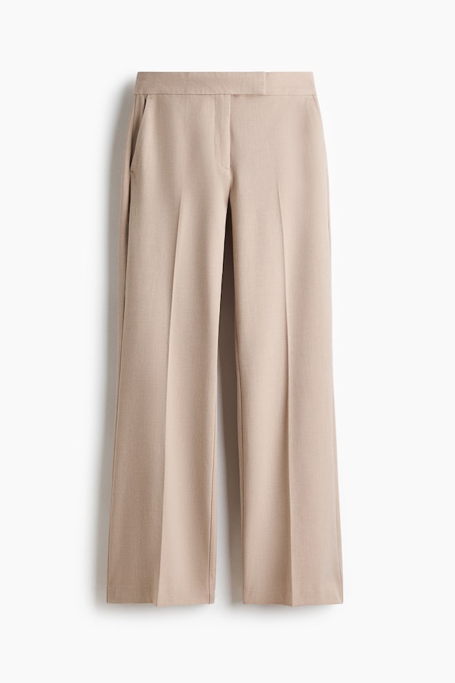Flared Pants - Light beige/Black/Dark rust brown - 1
