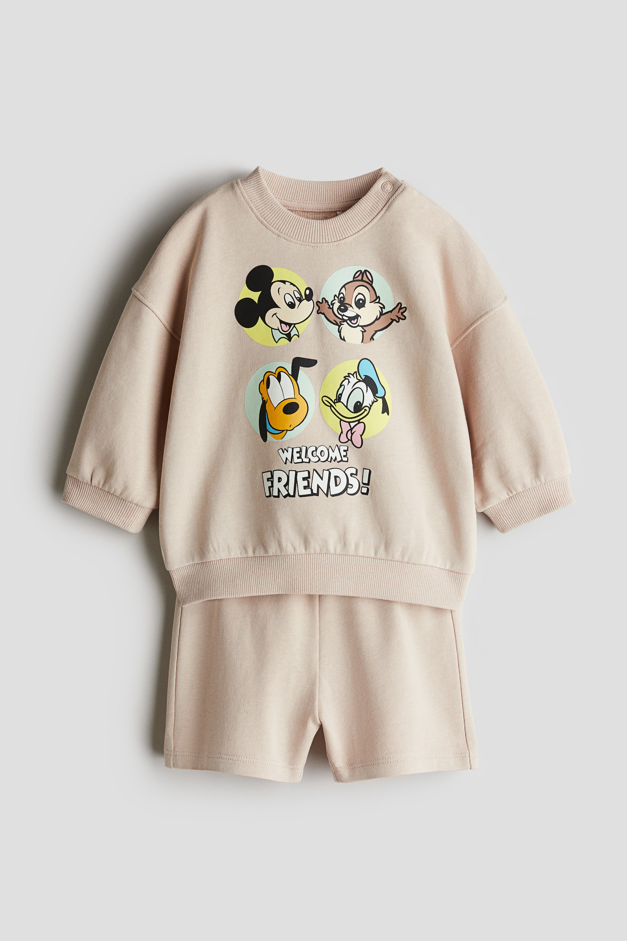 2-Piece Sweatsuit with Printed Motif