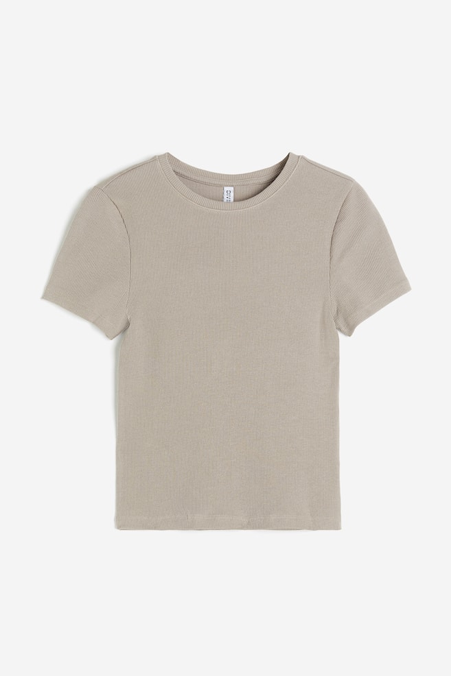 T-shirt ajusté - Grège clair/Noir/Blanc/Gris foncé - 2