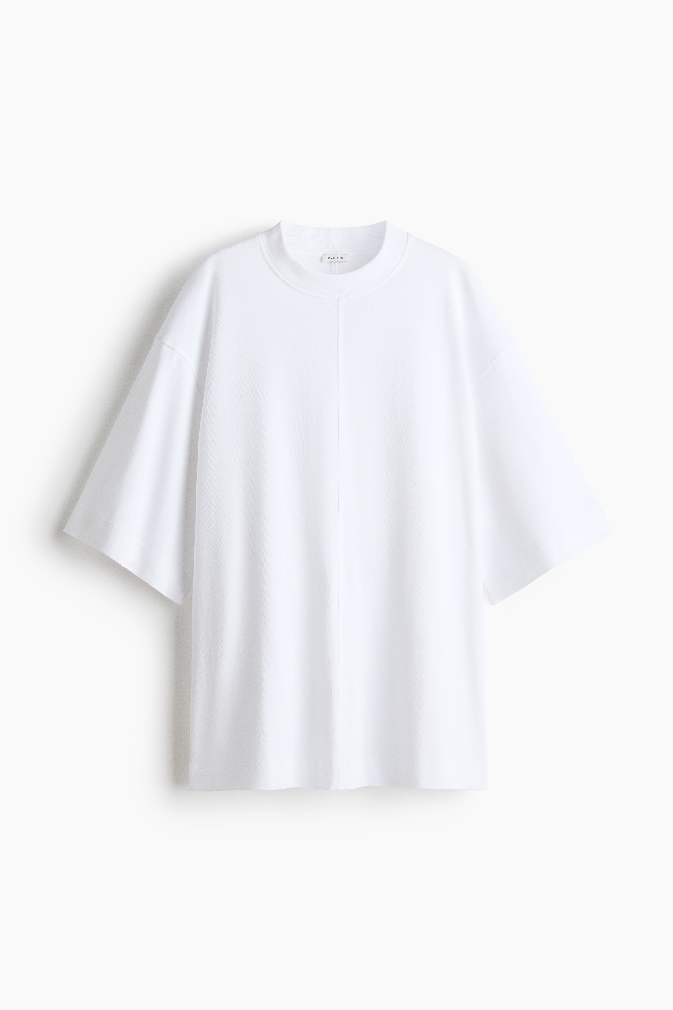 T-shirt i bomuld - Hvid/Sort