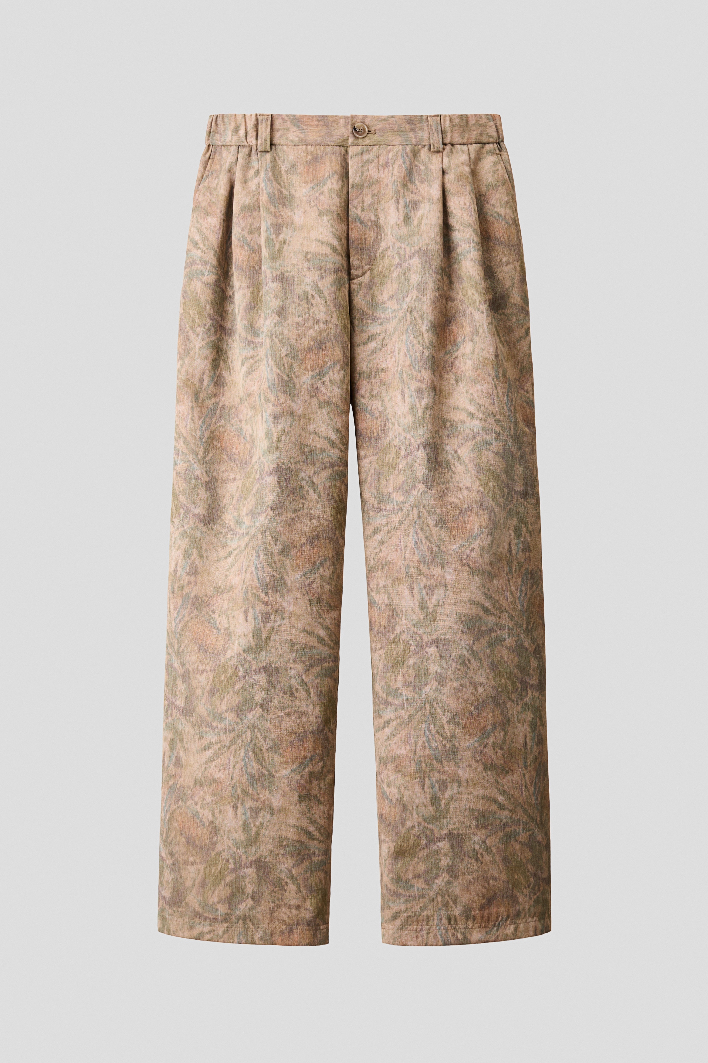 Pantaloni Relaxed Fit - Taupe/motive