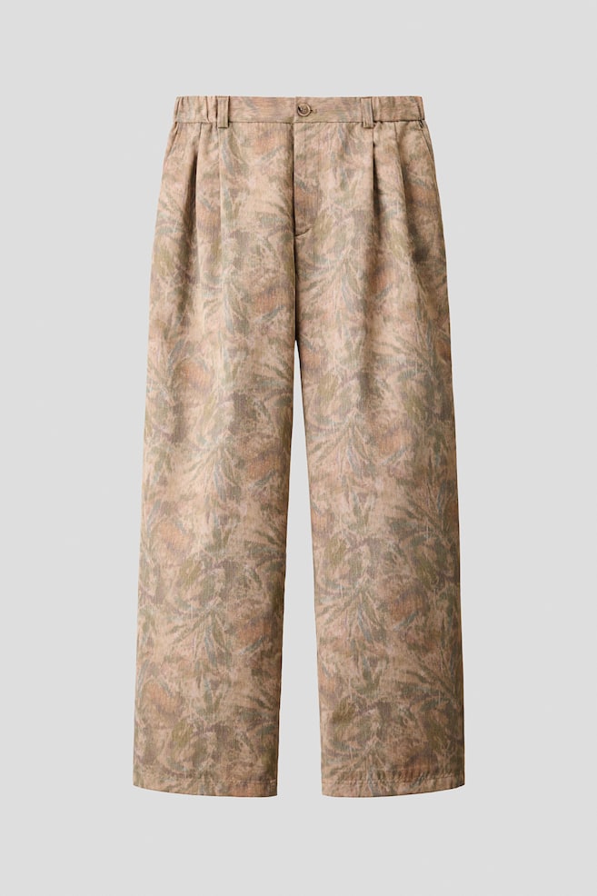 Relaxed-Fit Pants - Taupe/patterned - 1