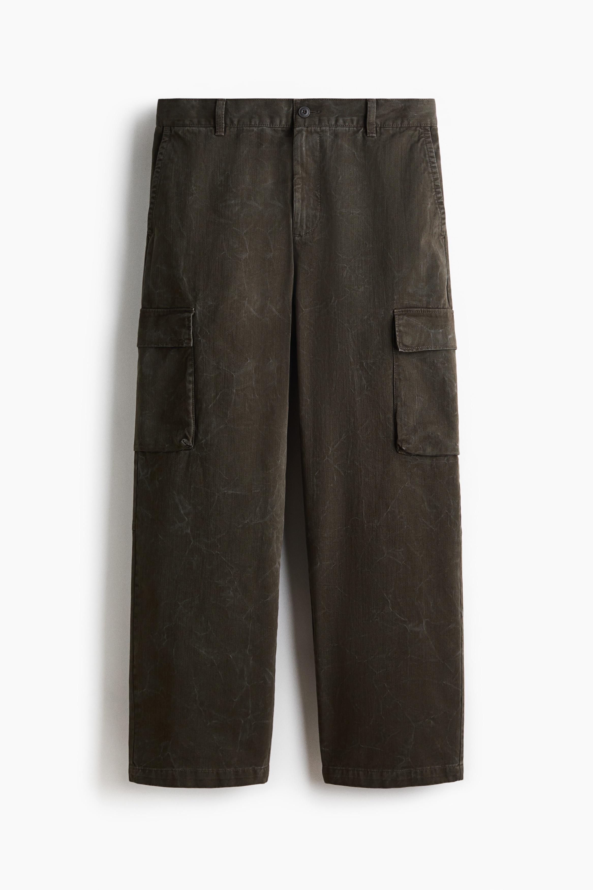 Relaxed Fit Cargo trousers - 深卡其綠/水洗黑色