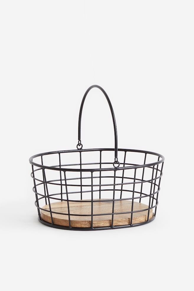Small metal storage basket - Black - 4