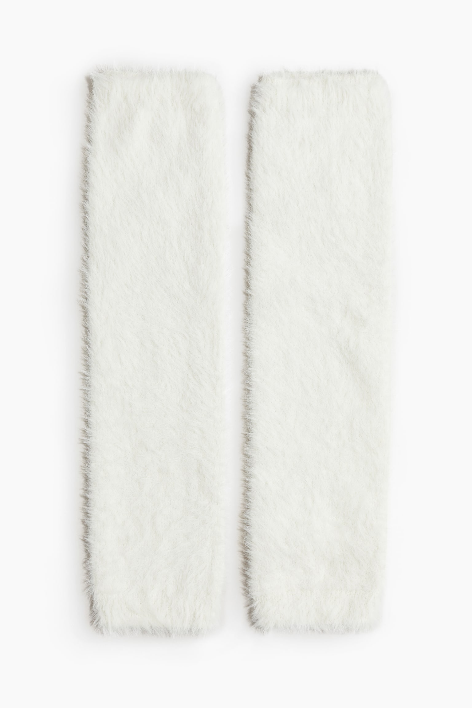 Fuzzy sports leg warmers - White/Black - 1