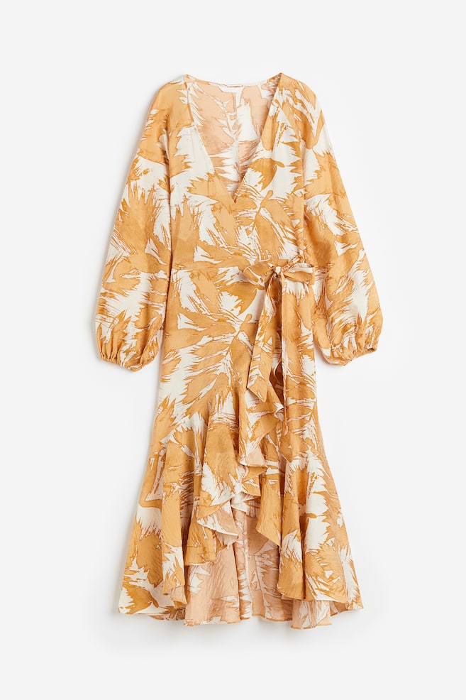 Maxi wrap dress - Cream/Beige patterned/Light beige/Floral/Light yellow/Floral - 2