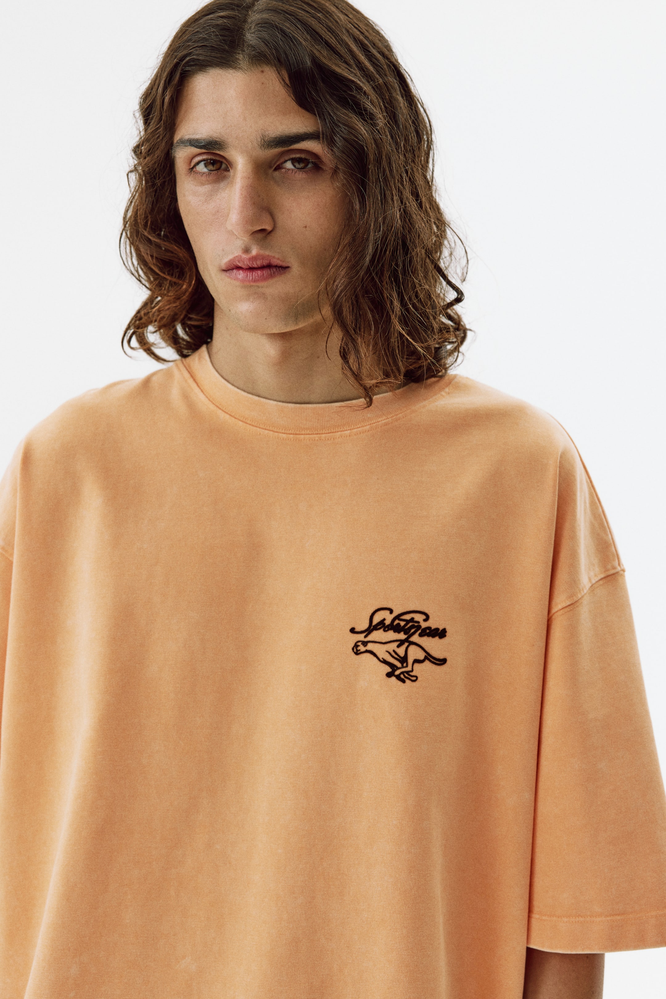 T-shirt imprimé ample en coton