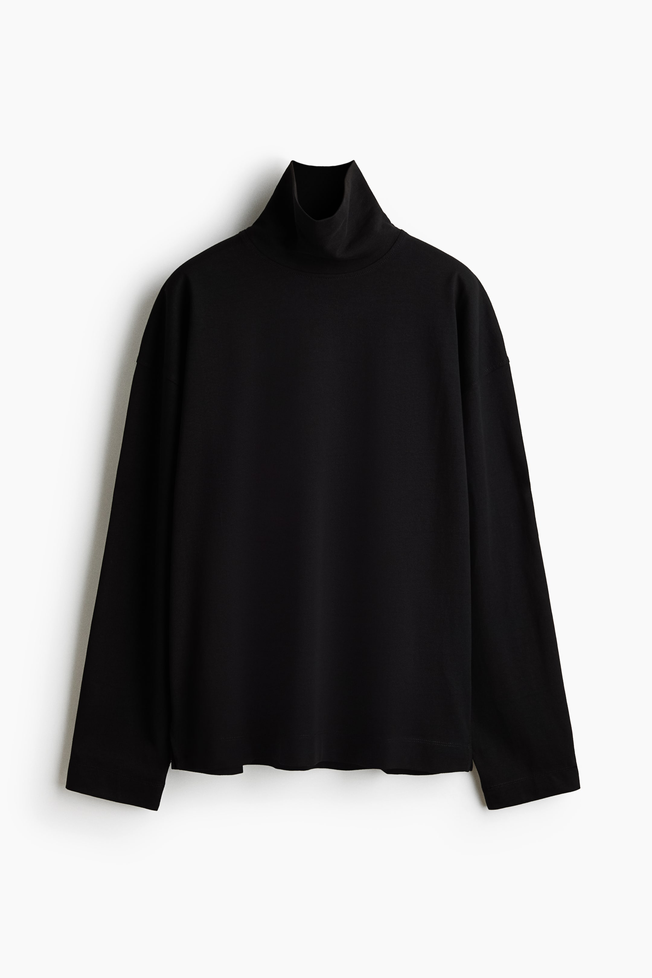 Mock Turtleneck Cotton Shirt