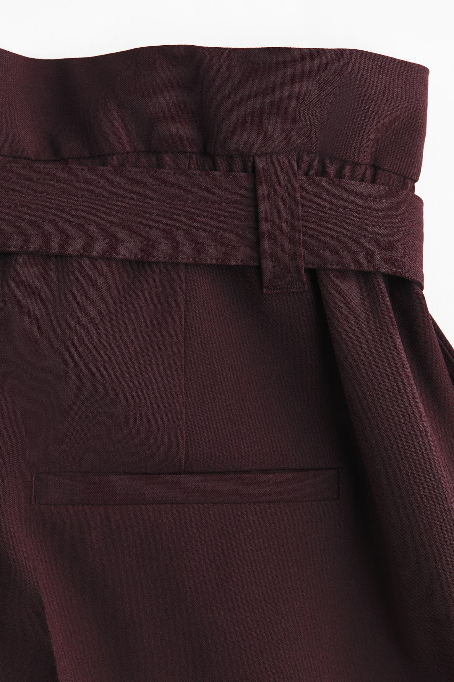 Женские брюки H&M Paper-Bag Pants with Belt, цвет: Тёмный коричневый — фото 7