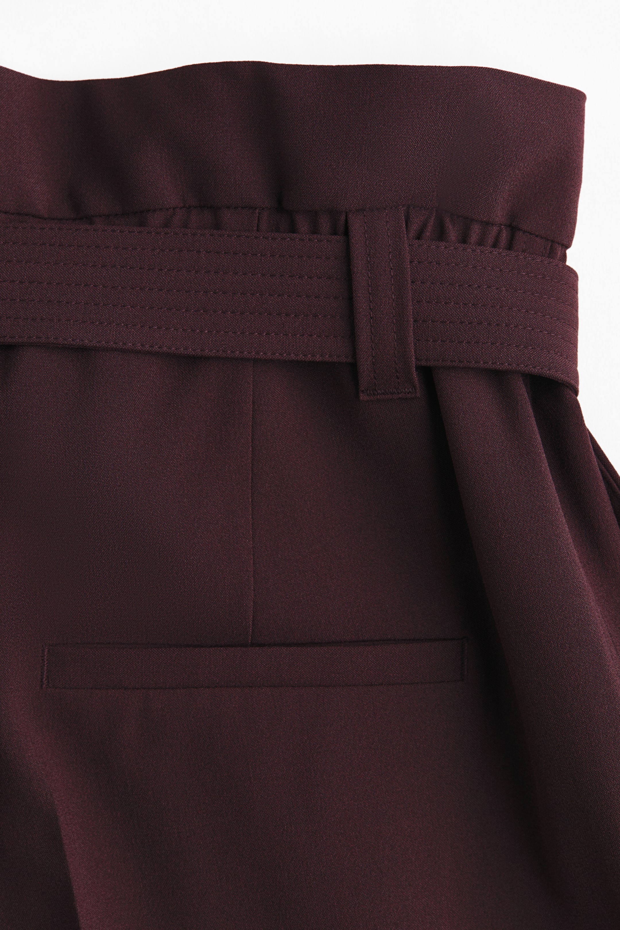 Paper-Bag Pants with Belt