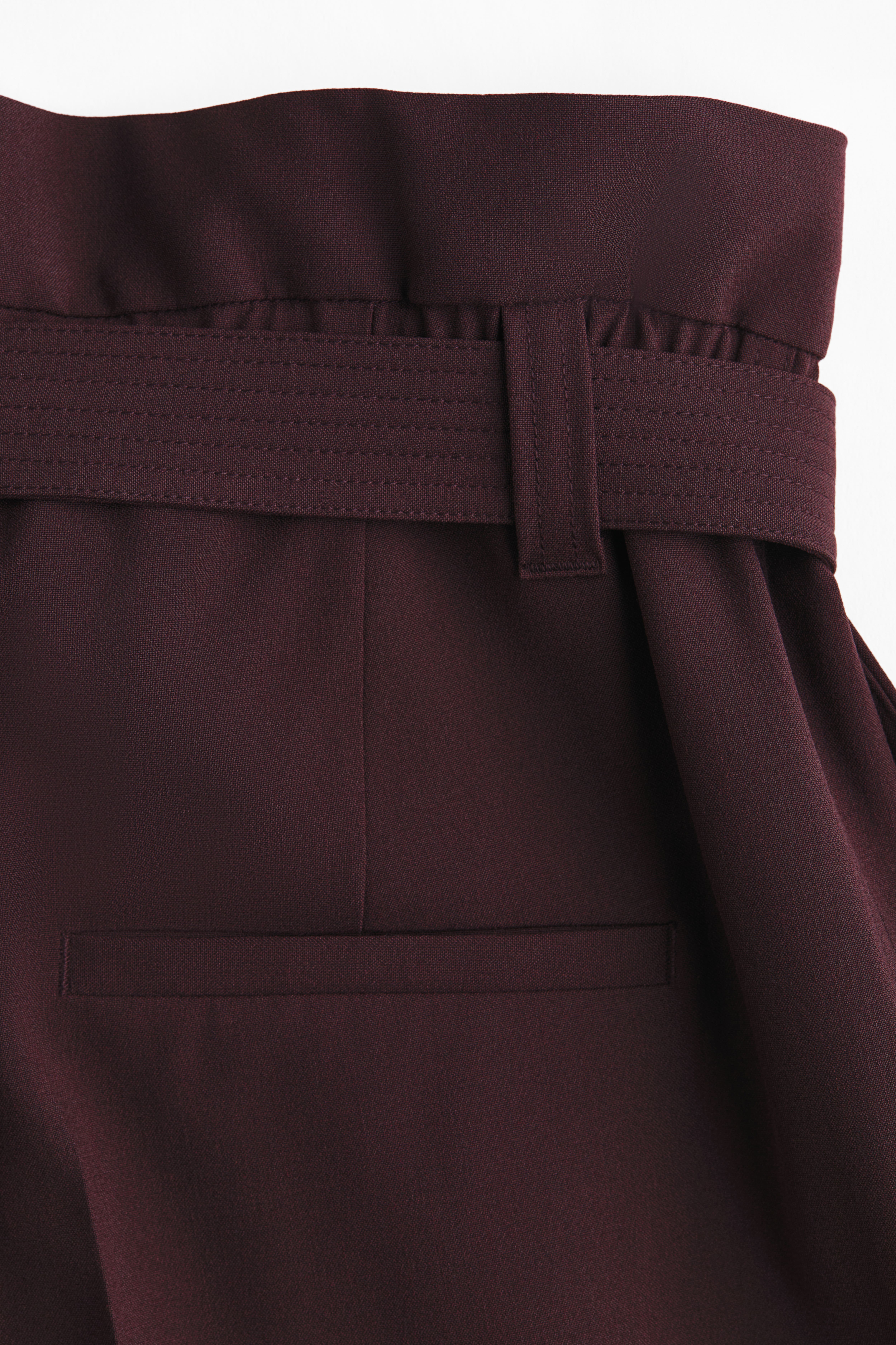 Paper-Bag Pants with Belt