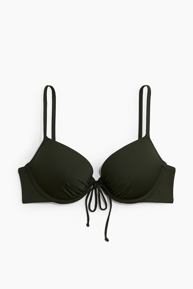 Push-Up Bikini Top - Dark green - 1