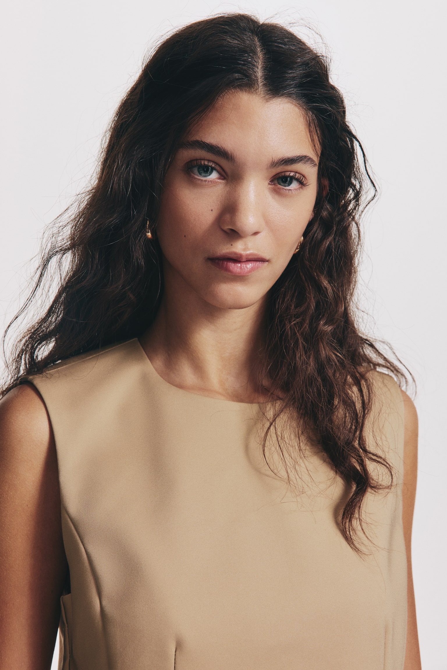 Sleeveless top - Beige - 4