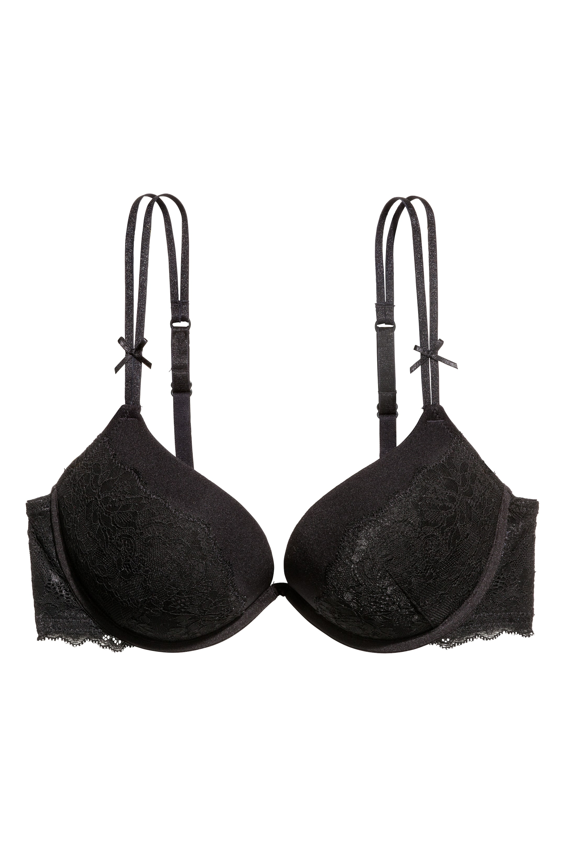 View larger image: Microfibre super push-up bra - Black - Ladies | H&M GB 1