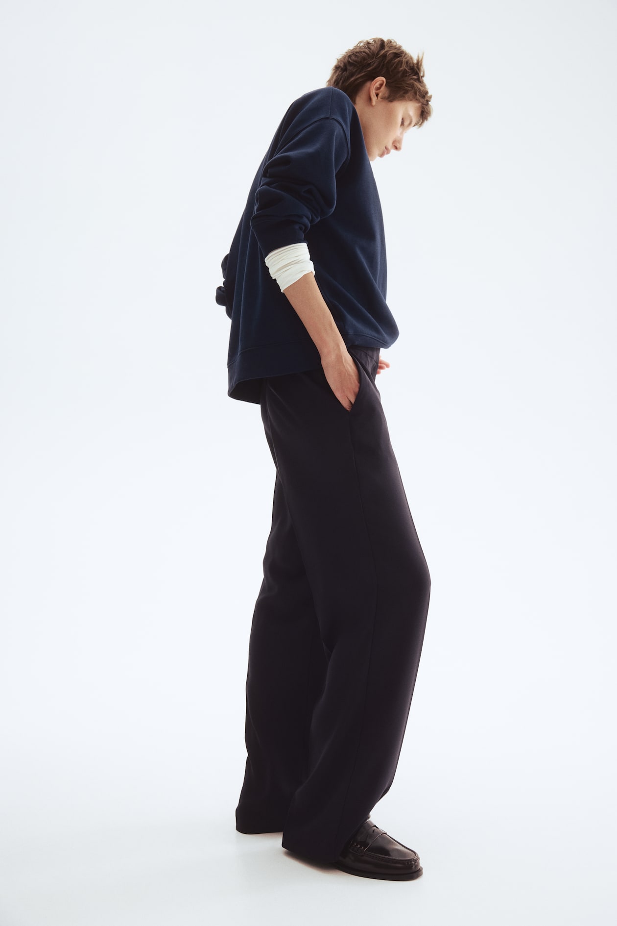 Straight-Leg Creased Pants - image 2
