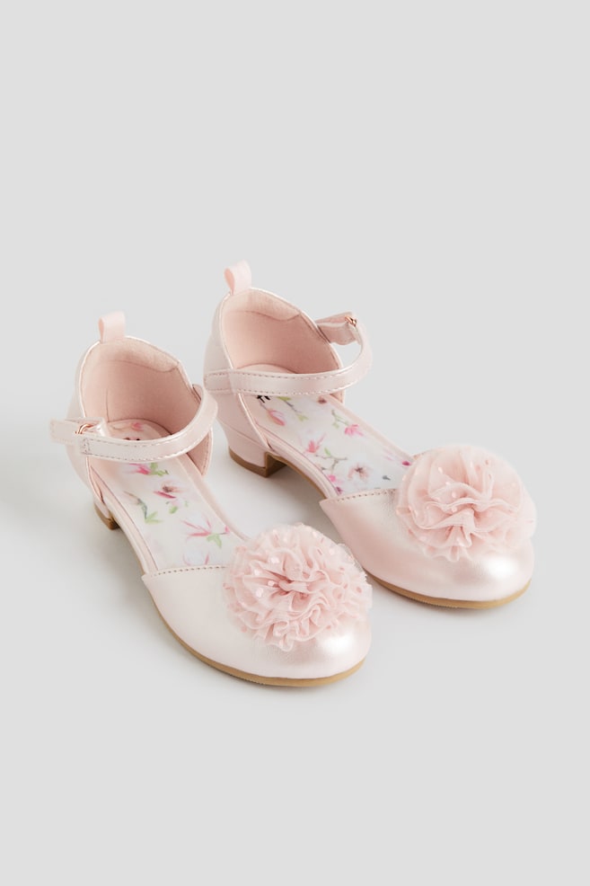 Appliquéd dressing-up shoes - Light pink - 1