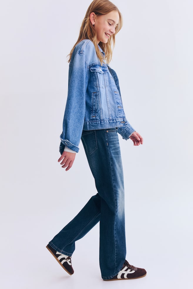 Straight Leg Jeans - Dark denim blue/Light denim gray/Light denim blue/Light denim blue - 7