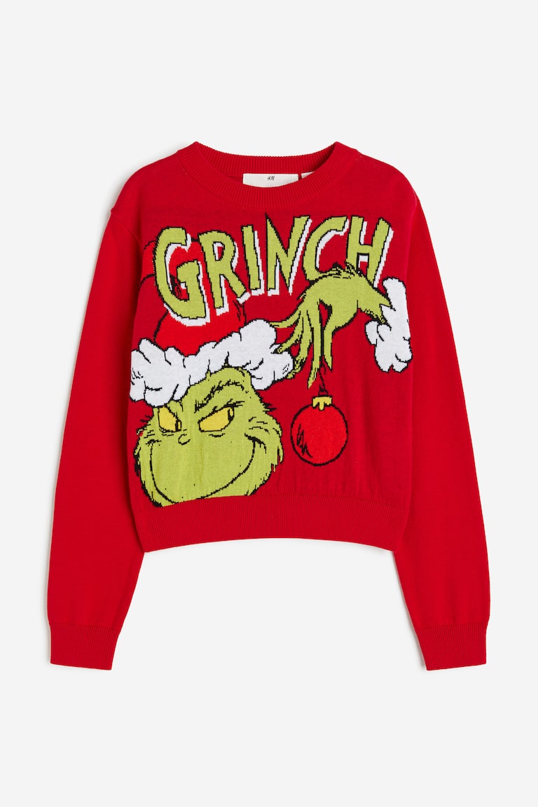 Il Grinch Primark Maglioni Pullover In Maglia Jacquard Rosso/Il