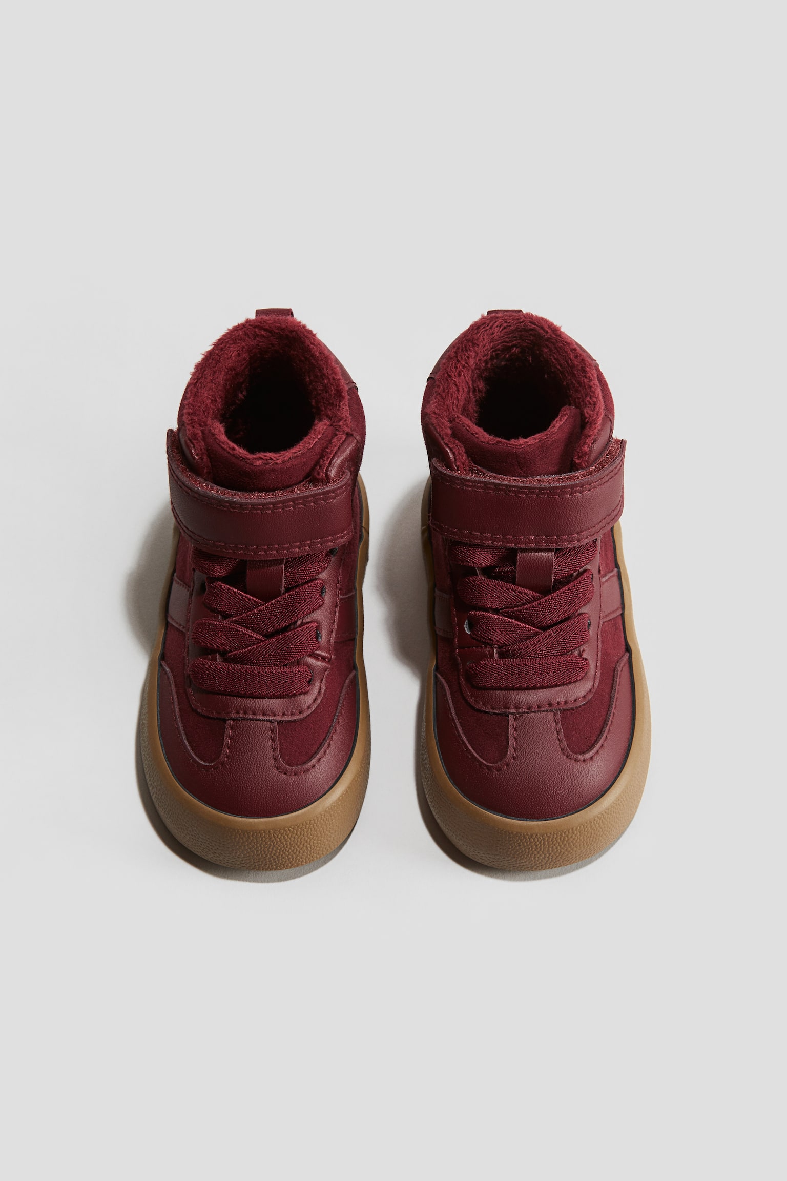 Детские топы H&M Warm-Lined High Tops, цвет: Тёмный красный — фото 2