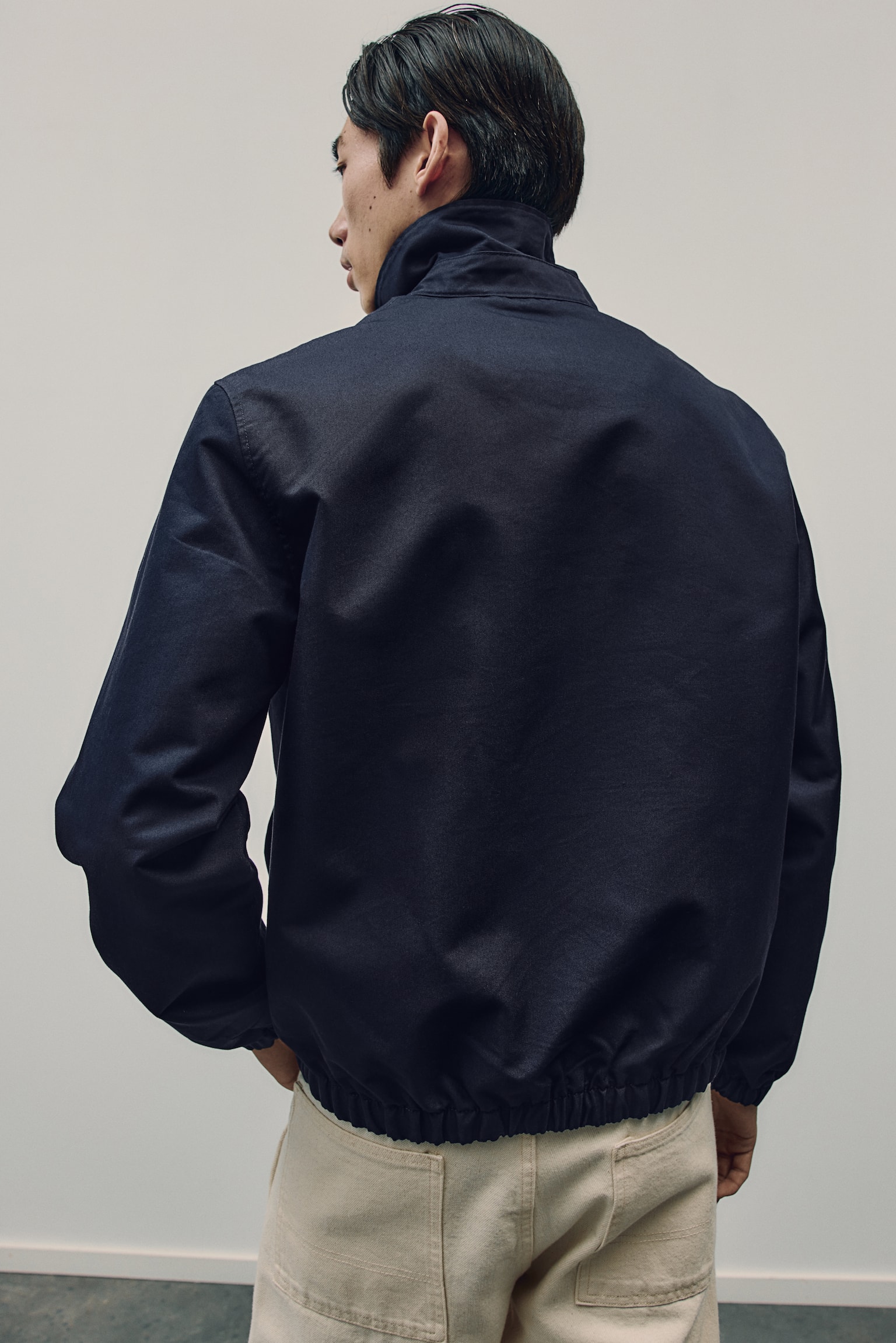 Twill jacket - Dark blue/White - 4