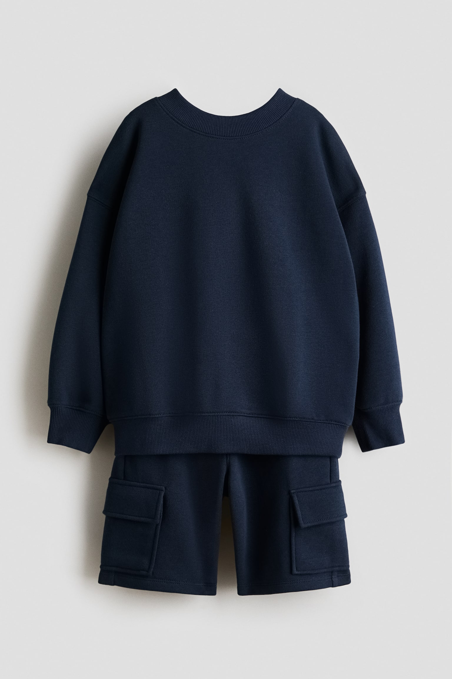 Set 2 pezzi in felpa - Blu navy/Marrone