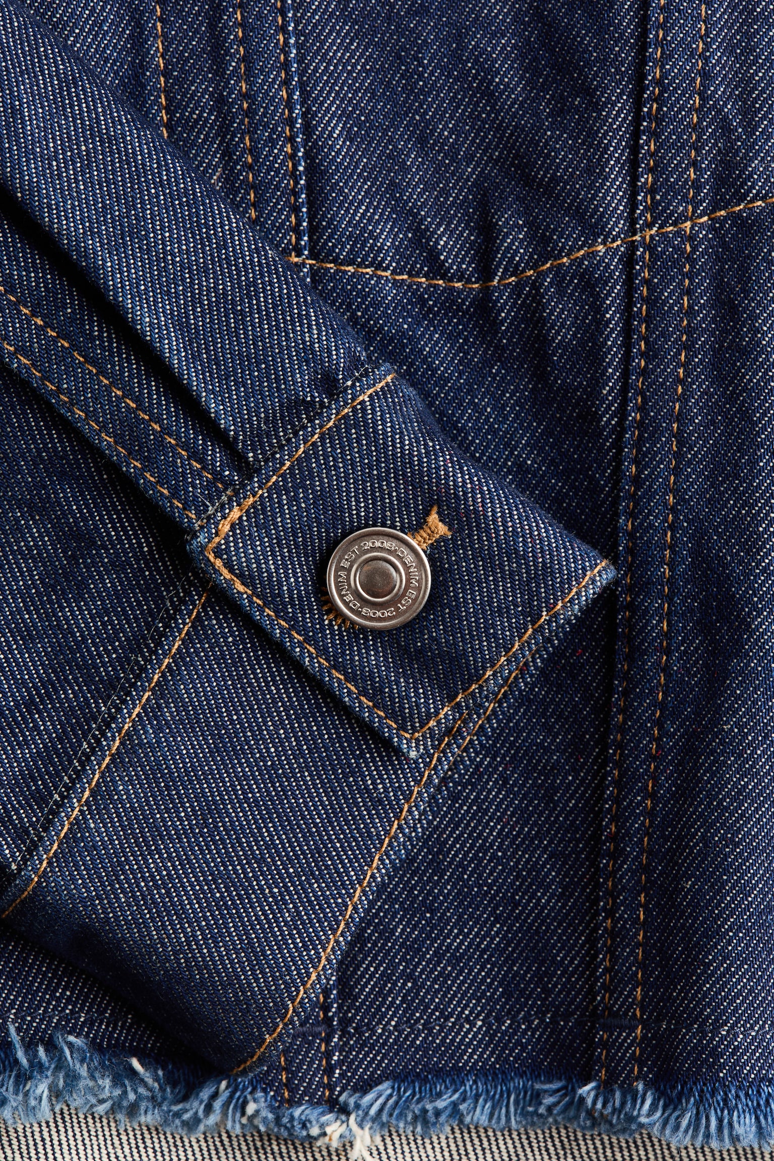 Cazadora denim cropped-Azul denim oscuro - 6
