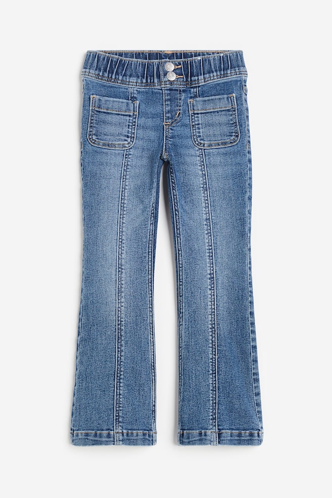 Superstretch Flared Leg Jeans - Denim blue - 1