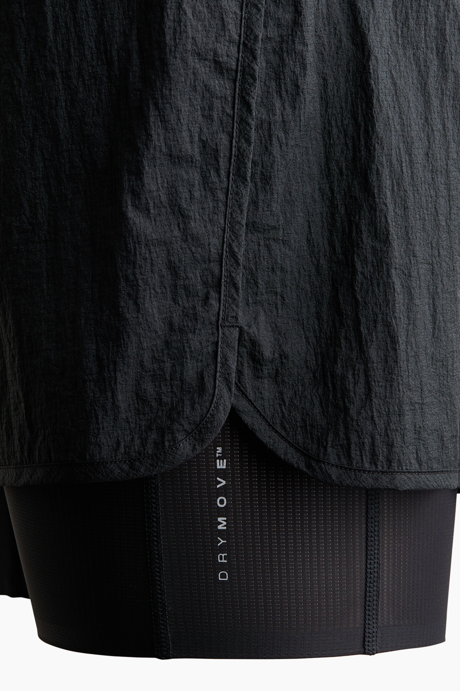 Мужские шорты H&M Move Lightweight 2-in-1 Running with DryMove™, цвет: Чёрный — фото 8