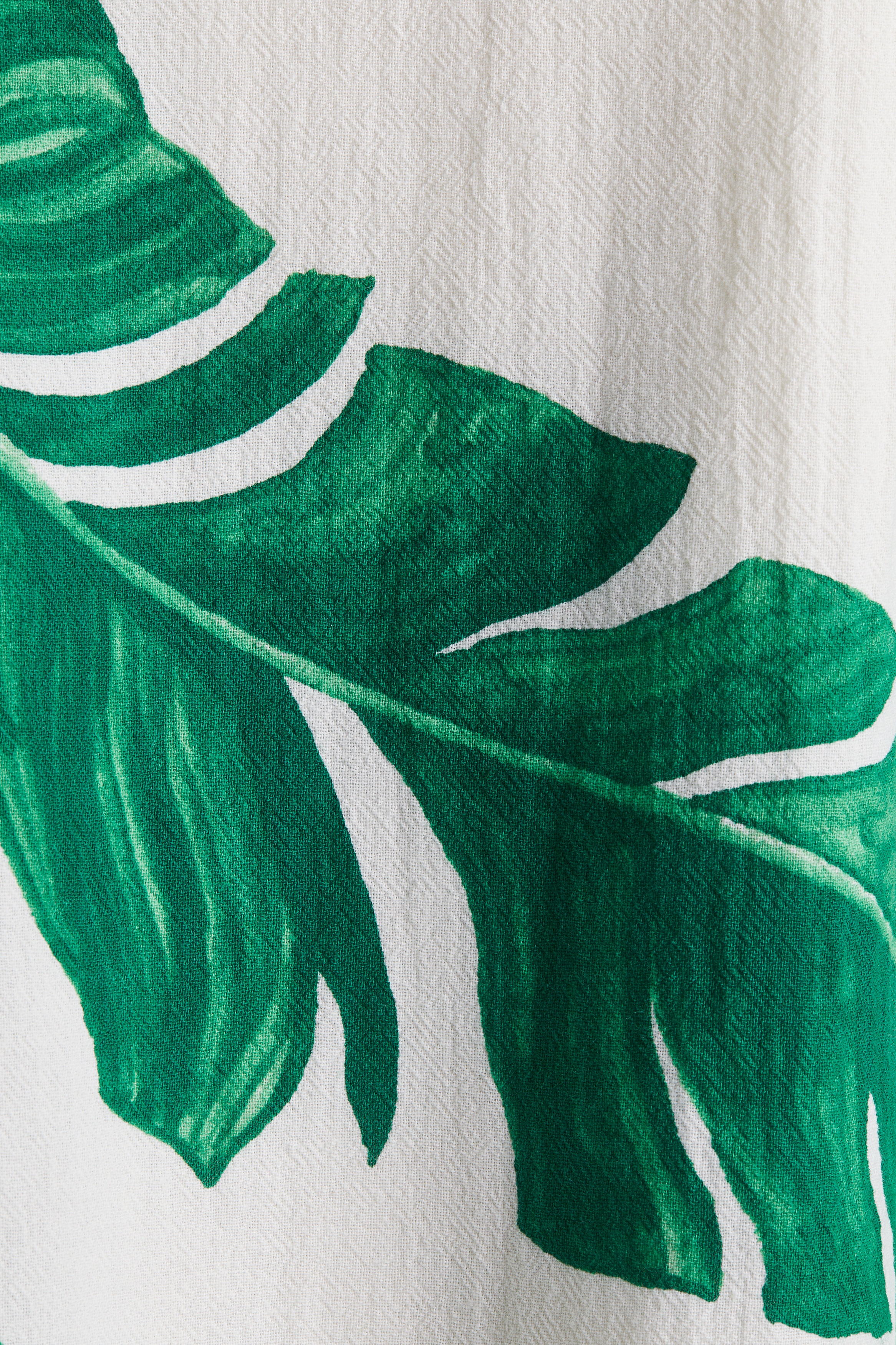 Women's White/green patterned Fitted Mini Dress | H&M US