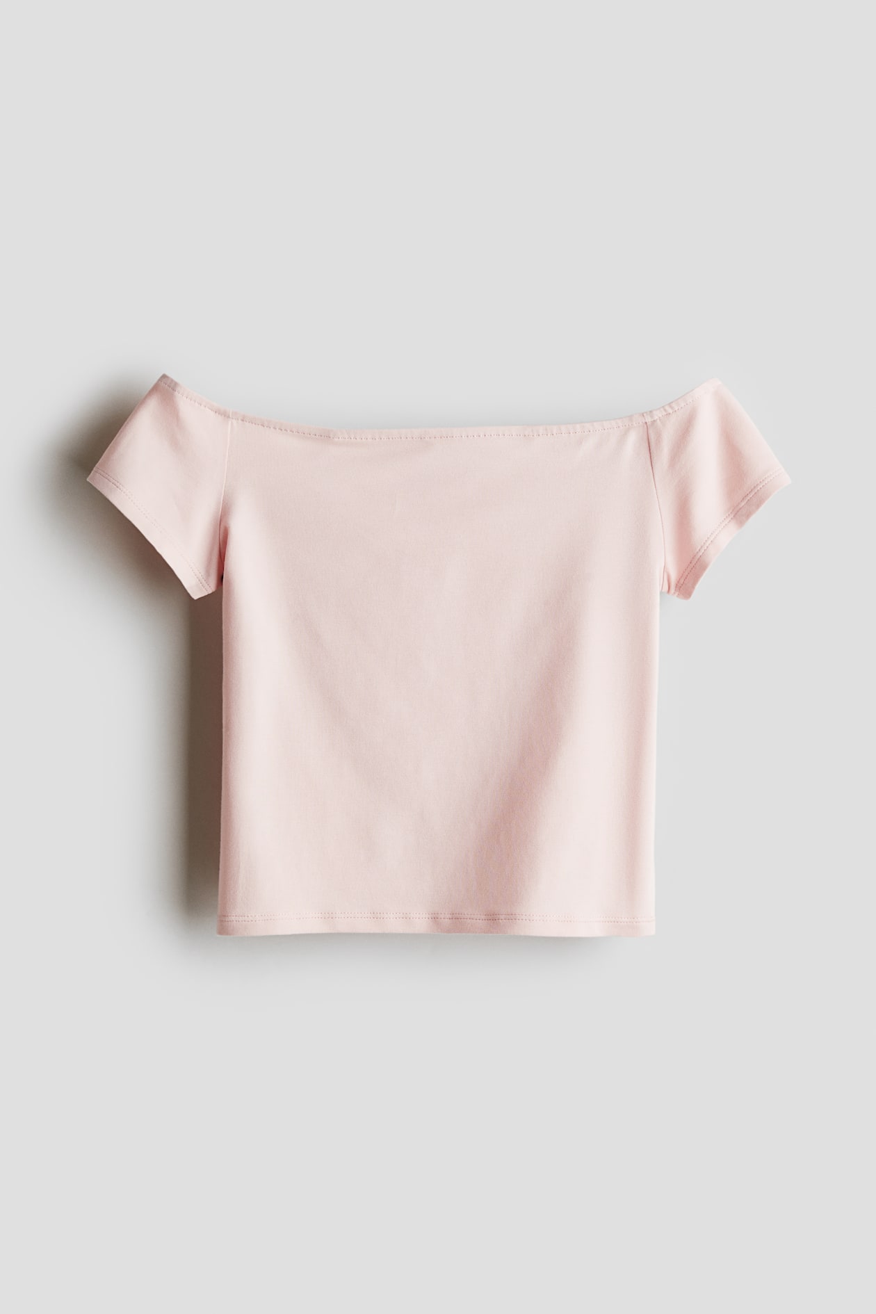 Off-the-Shoulder Top Light pink Kids H&M US
