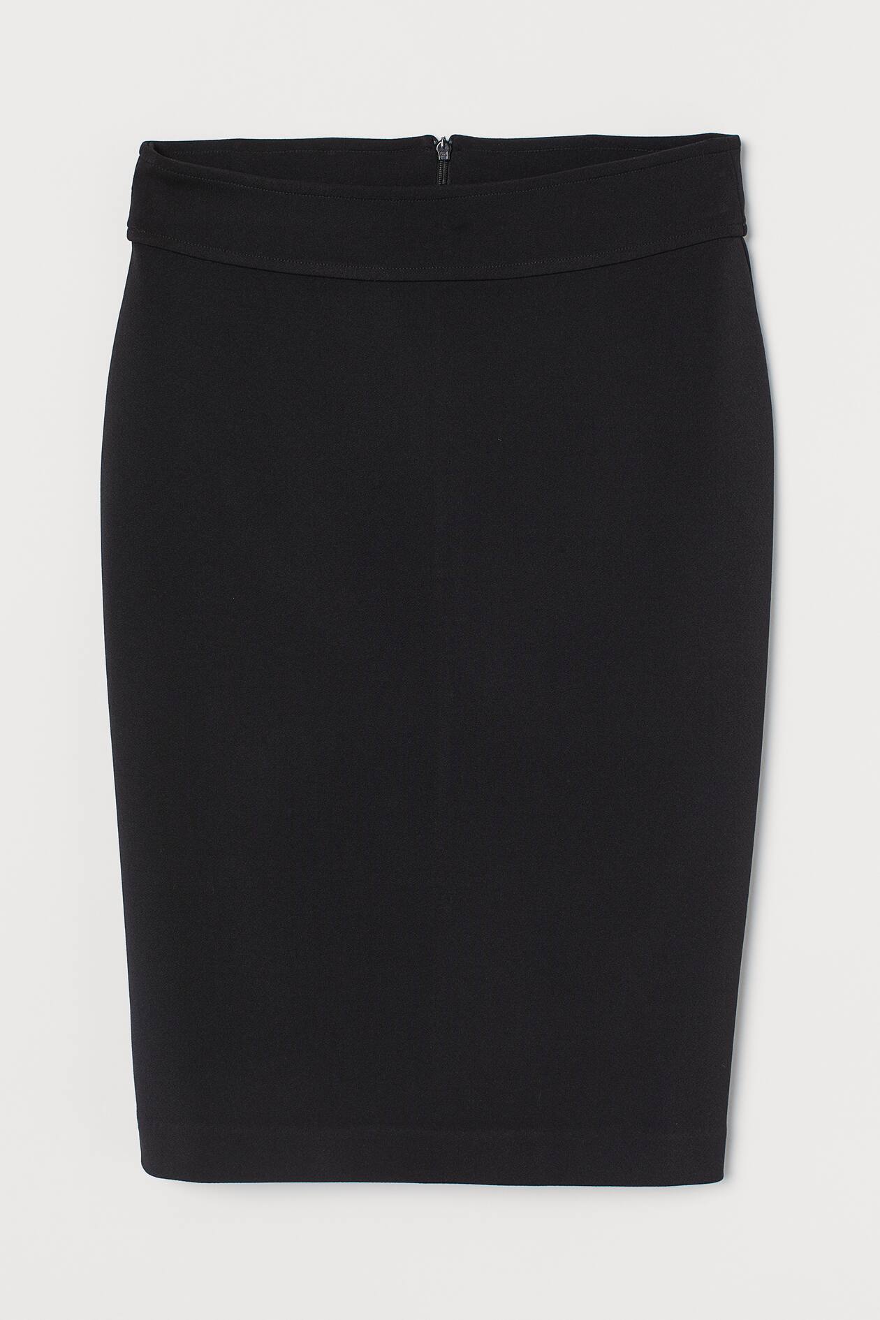 Pencil Skirt - High waist - Short - Black - Ladies | H&M US