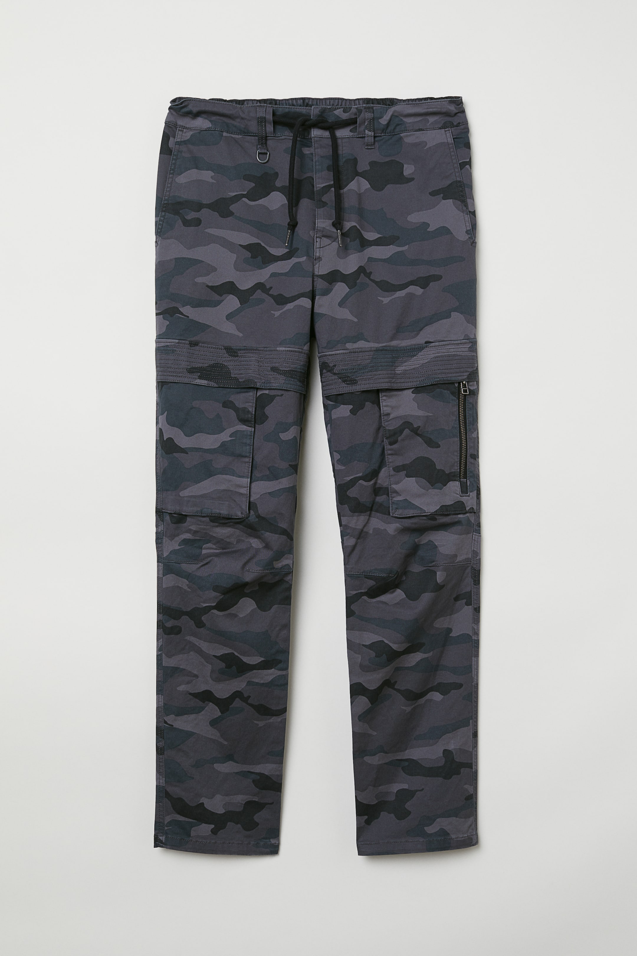 View larger image: Cargo trousers - Dark grey/Patterned - Men | H&M 1