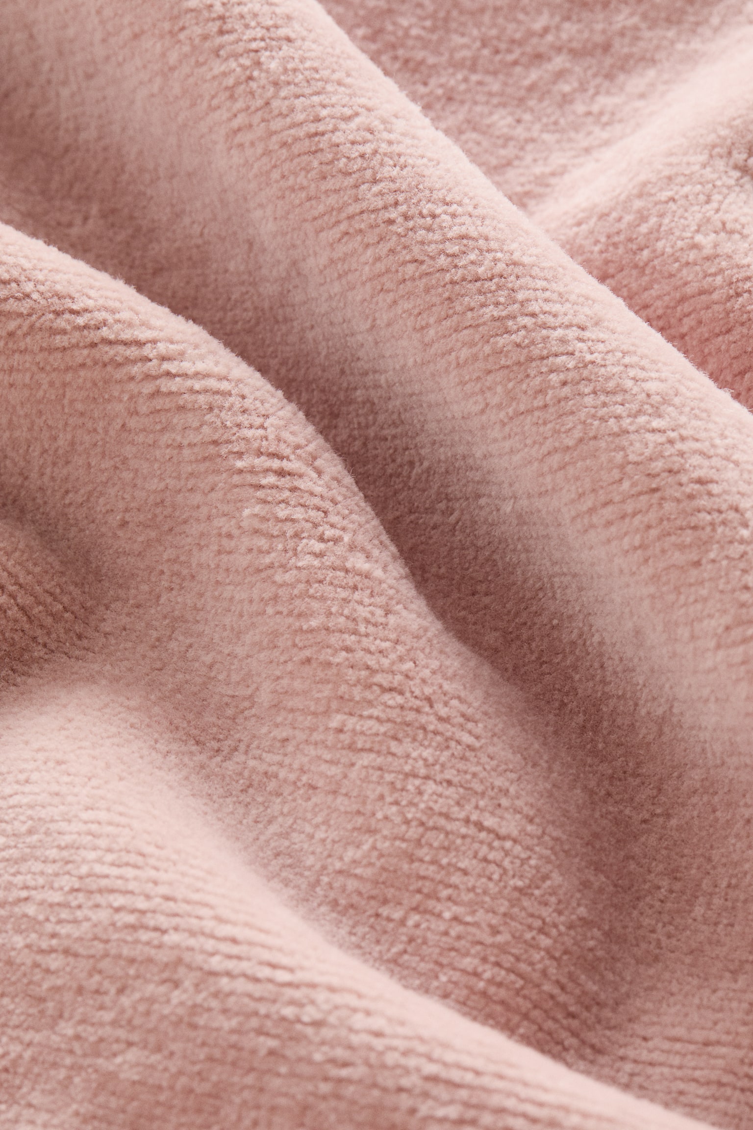 Velour dressing gown - Powder pink/Beige - 3