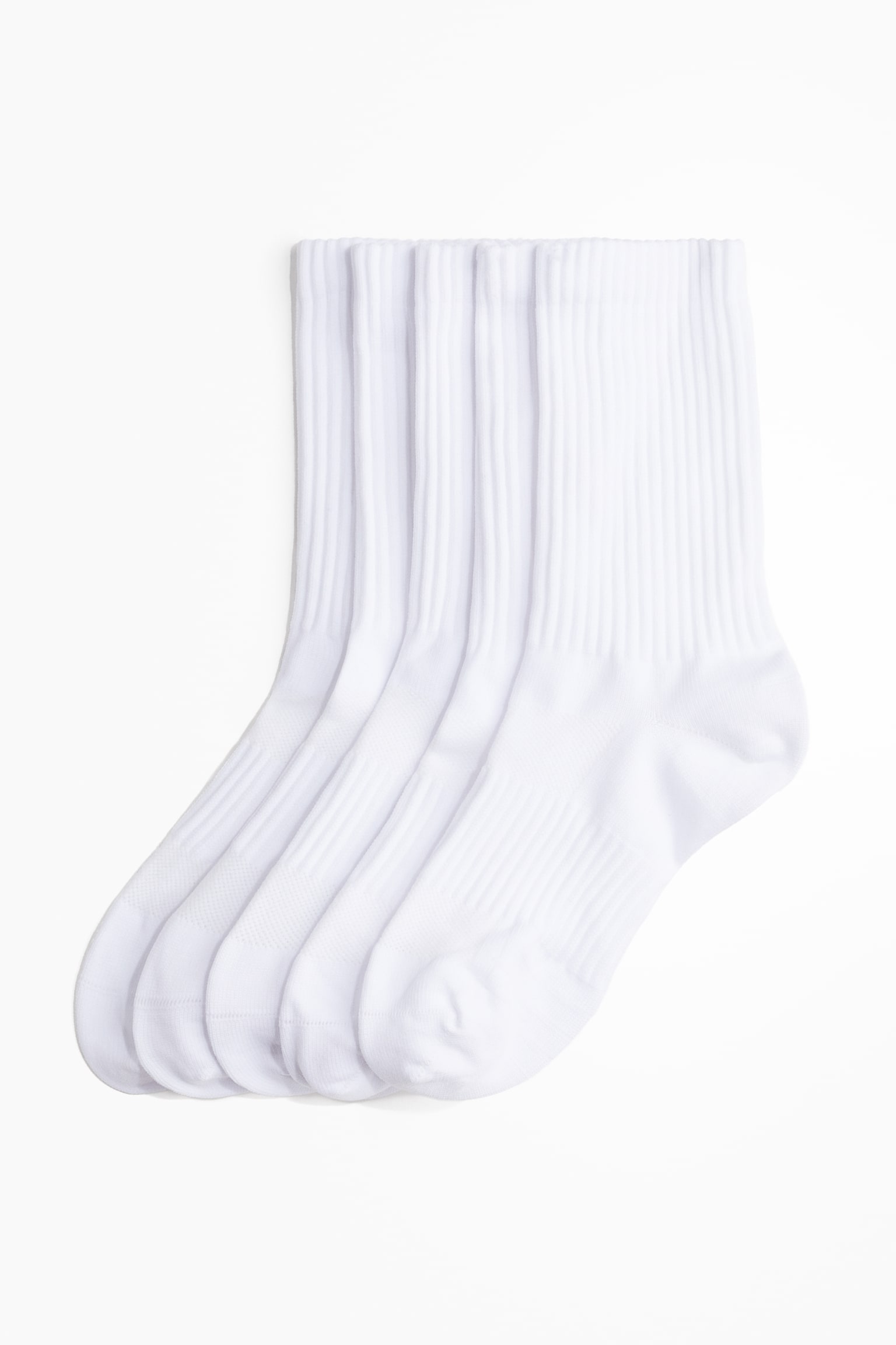 5-pack sports socks in DryMove™ - White/Black - 1