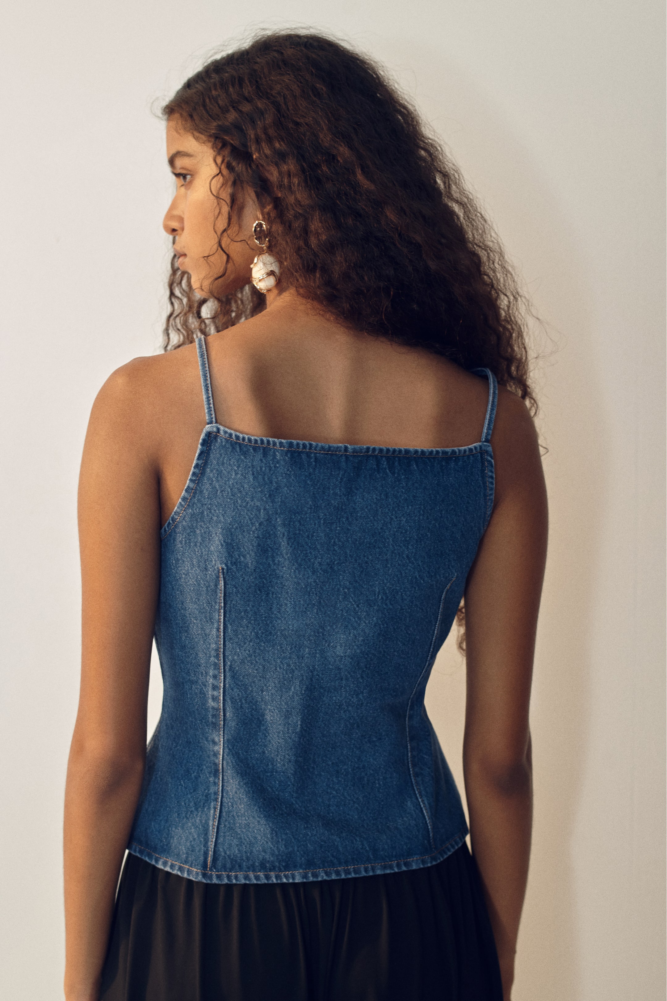 Veste sans manches en denim