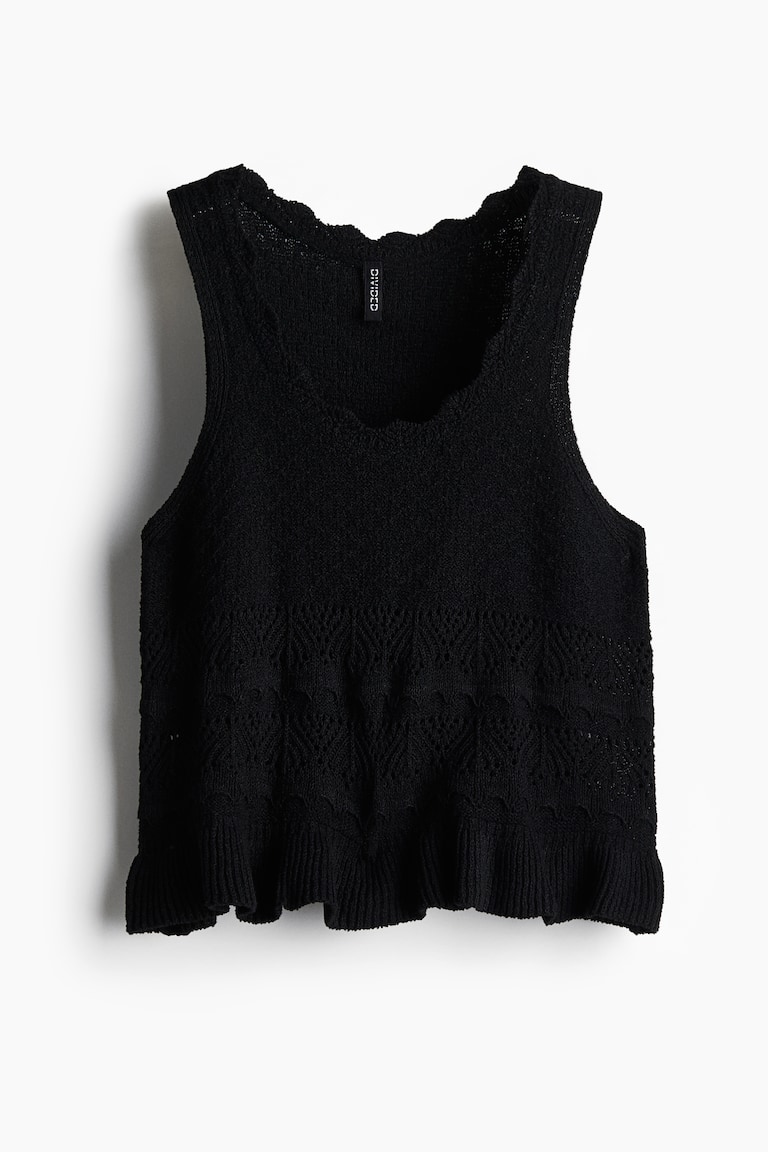 Bluza bez rukava heklanog izgleda