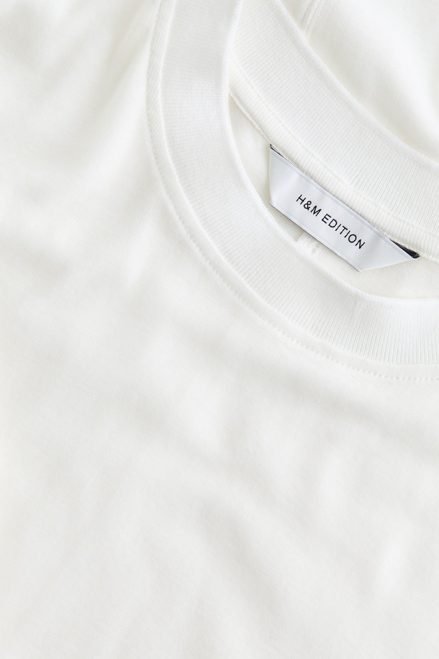 Женский топ H&M Long-Sleeved Cotton, цвет: Слоновая кость — фото 6