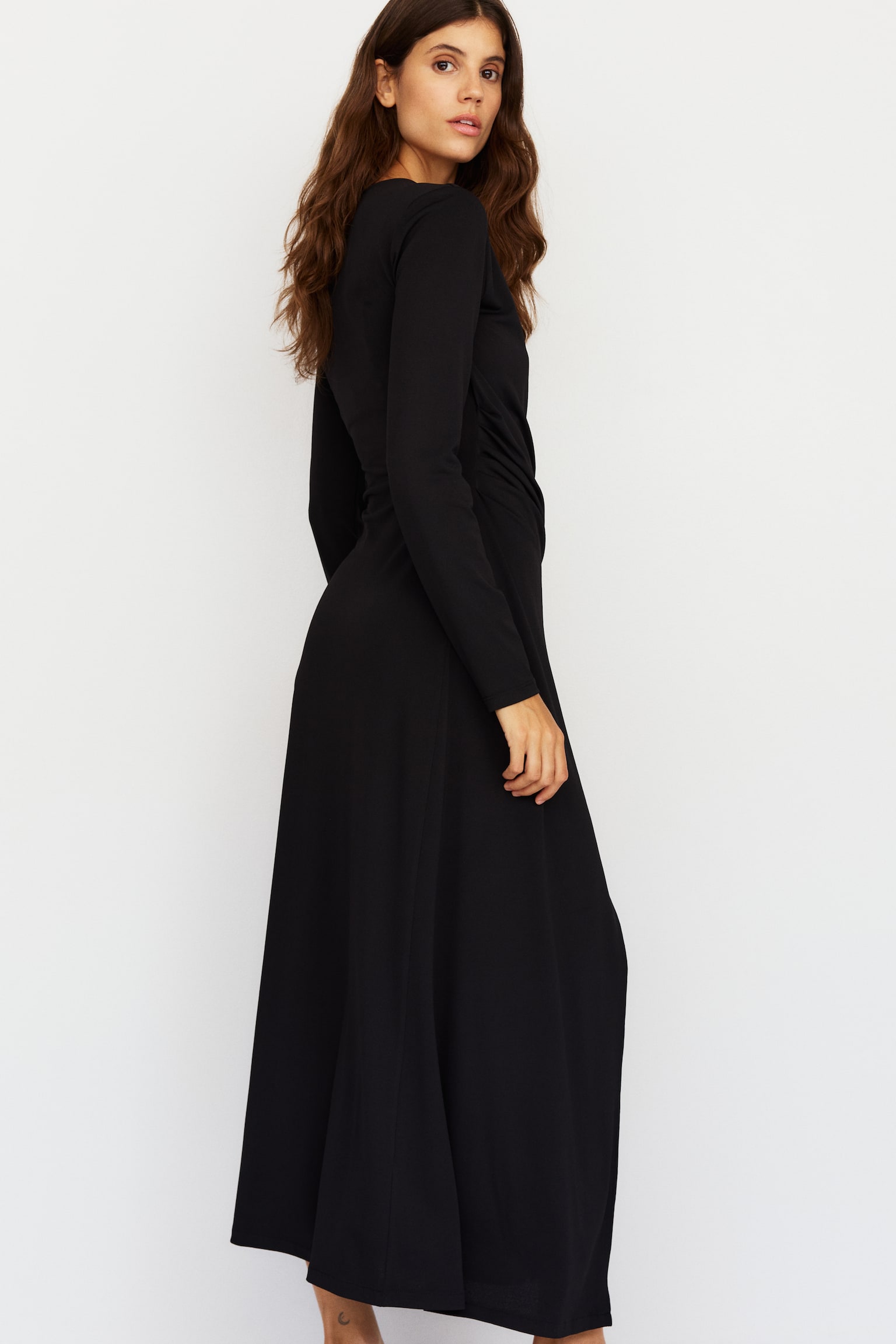 MAMA Nursing wrap dress - Black/Burgundy - 4