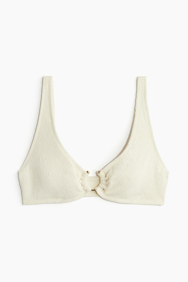 Top de bikini con relleno - Amarillo pálido/Negro - 1