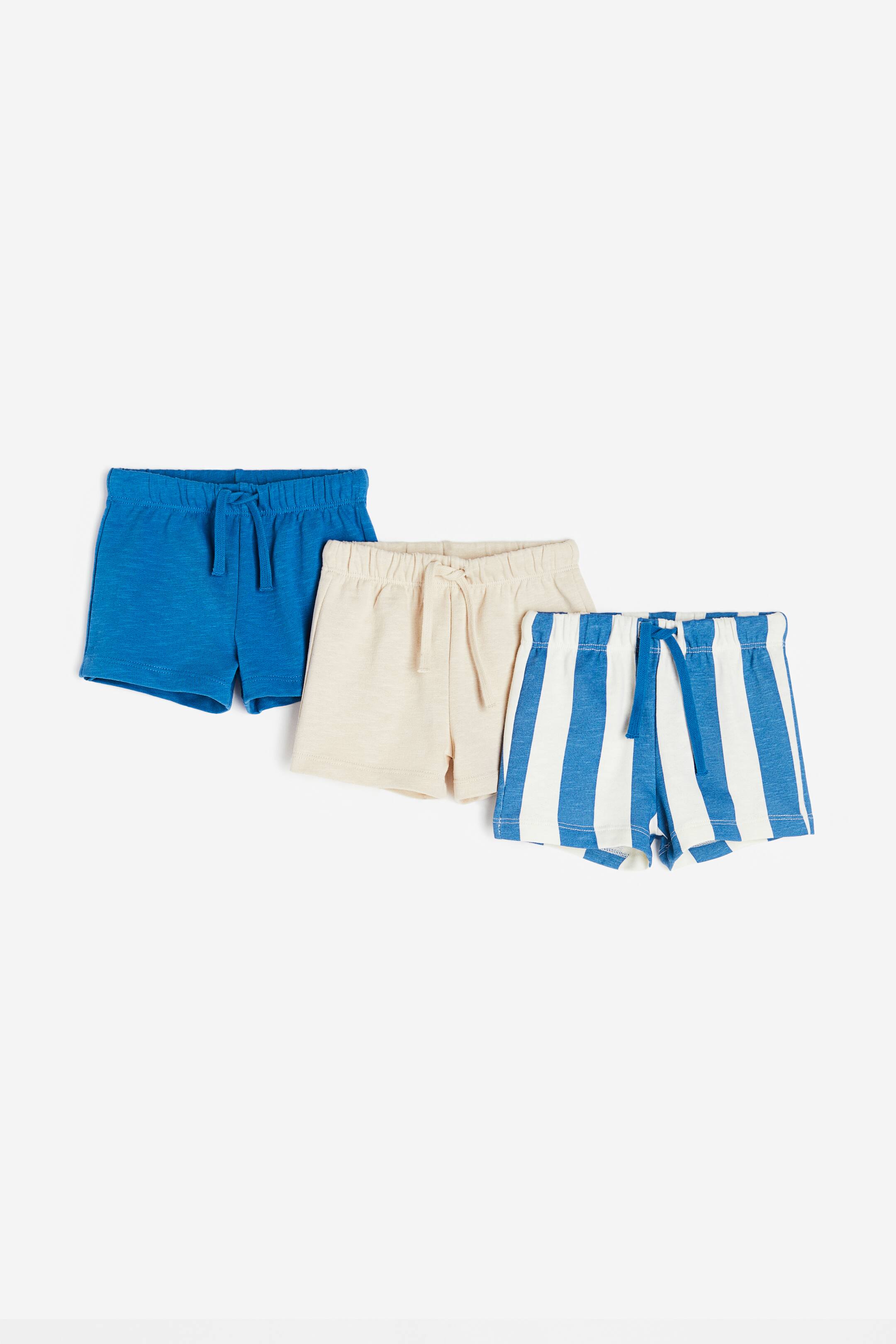Ingrandisci l'immagine: Shorts in felpa 3 pezzi - Blu/righe - BAMBINO | H&M CH 1