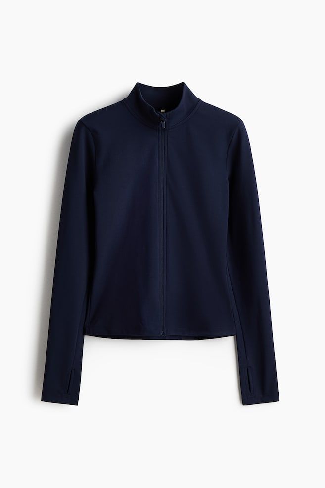 Zip-through sports jacket with SoftMove™ - Navy blue/Black/Choco mocha/Cream/Dark grey/Brown/Peachy beige/Aubergine purple/Mocha/Plum purple/Antique rose/Lilac/Sage green/Pannacotta yellow/Apricot/Light burgundy/Powder pink/White/Amazonite blue/Dark brown/Dusty violet/Chocolate plum/Storm blue/Pastel pink - 1