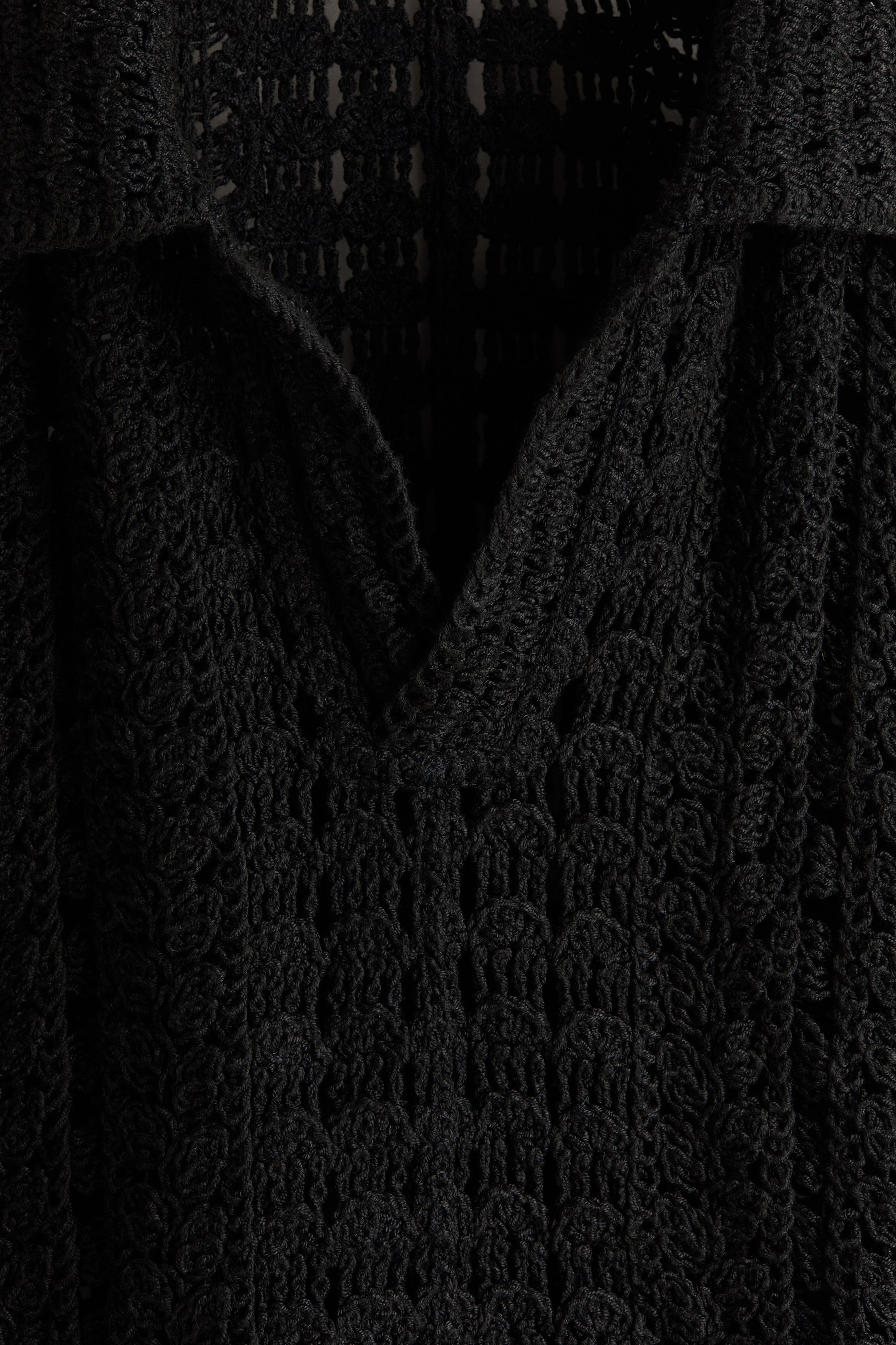 Мужские рубашки H&M Relaxed-Fit Crochet-Look Polo Shirt — фото 4