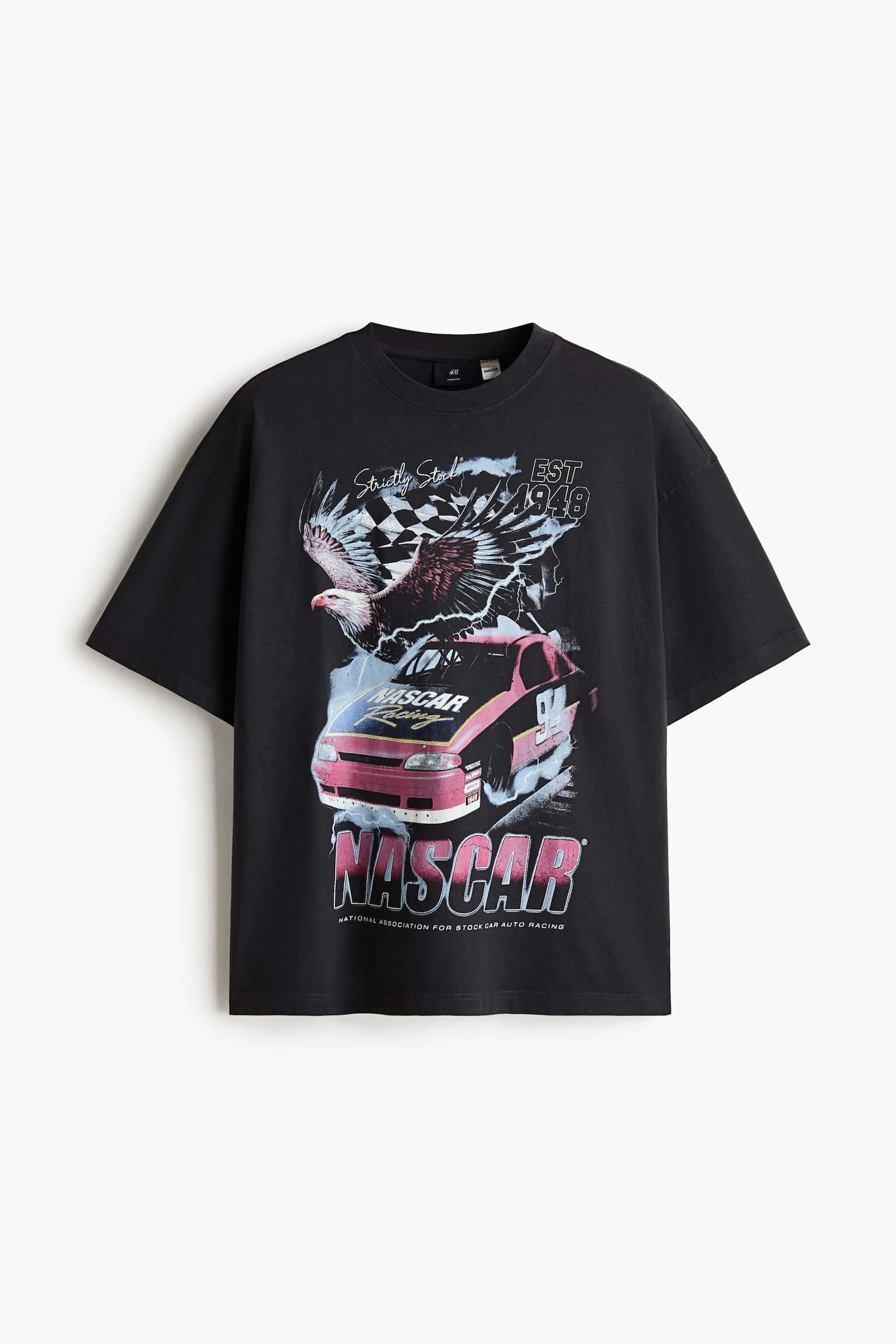 Oversized Fit T-shirt - Black/NASCAR/Black/Bob Marley/Black/Gorillaz/Black/NASCAR/Cream/Red Hot Chili Peppers/Yellow/Matisse/White/Pink Floyd/Black/Iron Maiden/Black/Rolling Stones/White/Henri Matisse/White/Jaws/White/Nas/Black/Guns N' Roses